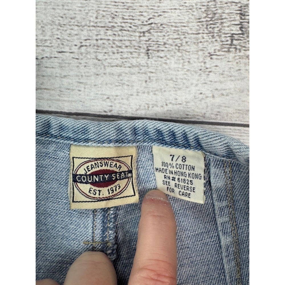 Vintage Jeans Wear Women High Waisted Denim Shorts Light Wash Button Fly Blue - Picture 5 of 8